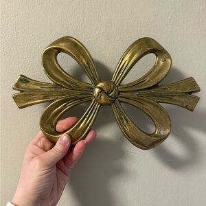 Gold Wall brass Bow Decor